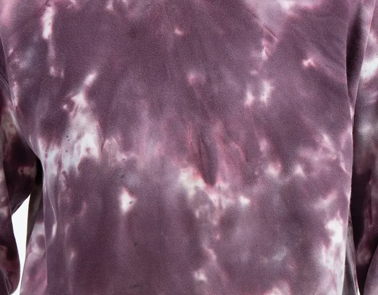 Purple Cloud-Pattern Pullover Hoodie with Kangaroo Pocket