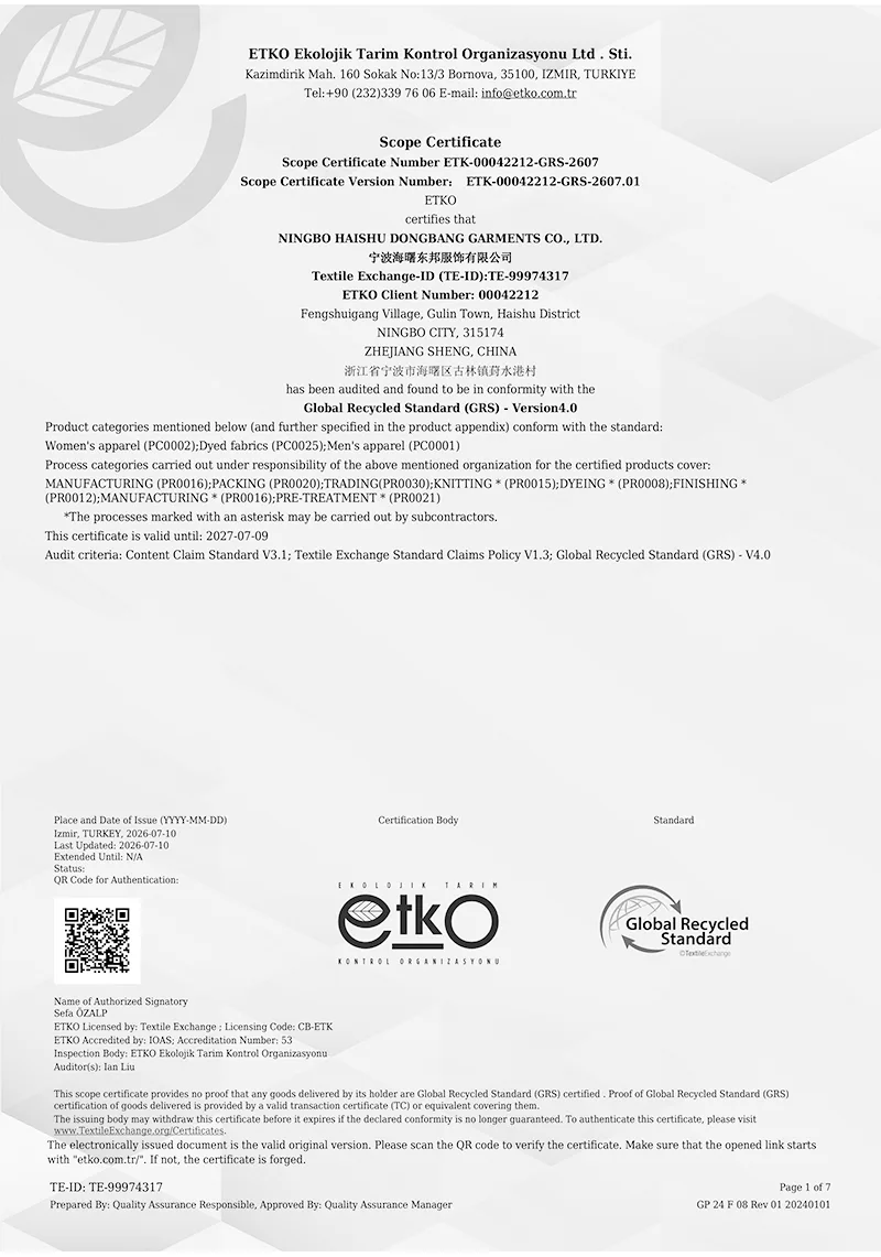 Certificates